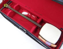 三味線 中棹 紅木 綾杉 金細 K9刻印