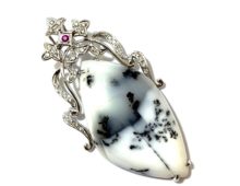 Pt850 オパール ペンダントトップ