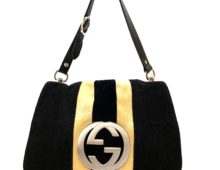 グッチ ショルダーバッグ インターロッキング スエード