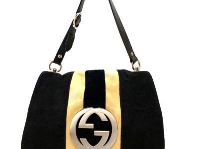 グッチ ショルダーバッグ インターロッキング スエード