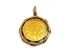 K18 K24 ハーモニー金貨 ペンダントトップ