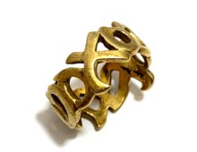 ティファニー リング 750YG ラブ&キス