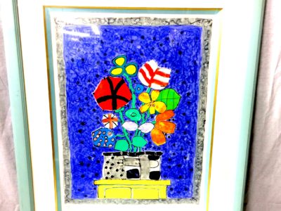 リトグラフ アイズピリ 青イバスケット