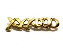 ティファニー ブローチ 750YG ラブ&キス