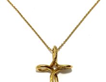 ティファニー クロス K18 ネックレス