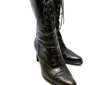 イブサンローラン ロングブーツ レザー