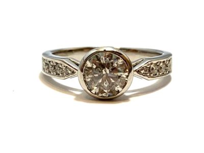 Pt900 ブラウンダイヤモンド0.7ctリング