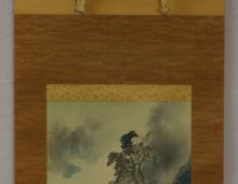 川合玉堂 投網漁 掛け軸