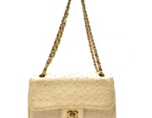 シャネル ショルダーバッグ オーストリッチ