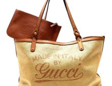 グッチ トートバッグ ロゴ キャンバス