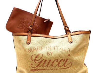 グッチ トートバッグ ロゴ キャンバス