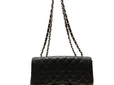 シャネル チェーンショルダー マトラッセ キャビアスキン