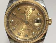 ロレックス デイトジャスト メンズ コンピューター文字盤 10Pダイヤ 116233G