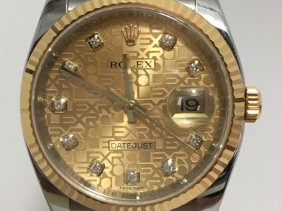 ロレックス デイトジャスト メンズ コンピューター文字盤 10Pダイヤ 116233G