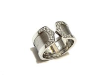 カルティエ C2リング 750WG ダイヤ