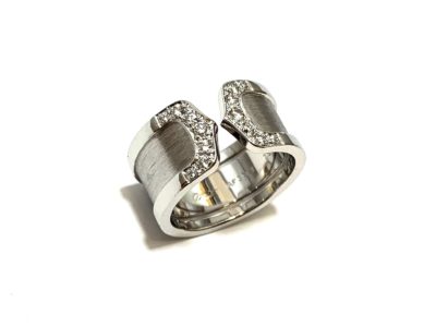 カルティエ C2リング 750WG ダイヤ