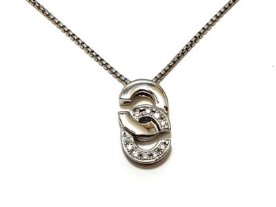 セリーヌ CCデザイン ネックレス ダイヤ Pt850