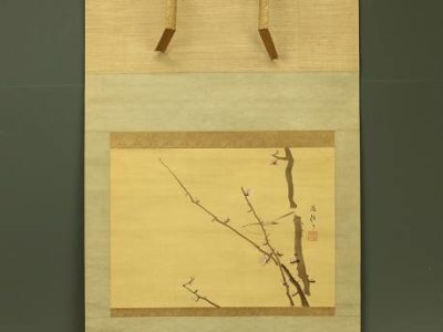 酒井抱一 梅ニ鶯図 掛軸
